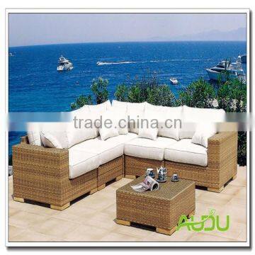 Audu Balcony Rattan Sectional Outdoor Curved Sofas