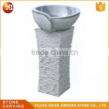 Small Oval Granite Corner Synthetic Stone Bathroom Sink