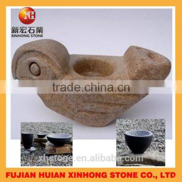 Granite Fish Shaped Sinks for Bird Feeding , Stone Bird Bowl photo-6