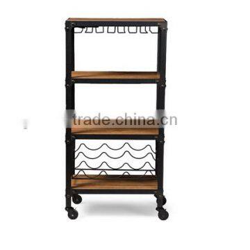 Rustic Industrial Style Mobile Shelf for Kitchen photo-3