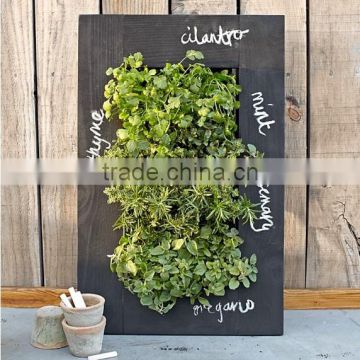 wooden chalkboard wall planter