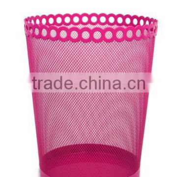 Metal mesh trash can/metal paper basket/decorative metal trash cans