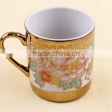 250ml Golden Printing Ceramic Mug With Handle photo-4