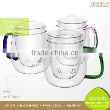 Unique Microwavable Newest Design Modern Pyrex Glass Gift Tea Pot photo-6