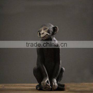 Polyresin modern design hand painting monkey figurine