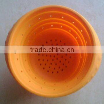 cooking tools silicone strainer /foldable silicone colander