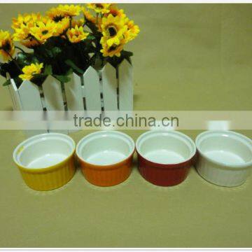 Daily Use Round Porcelain Ceramic Bakeware Bowl
