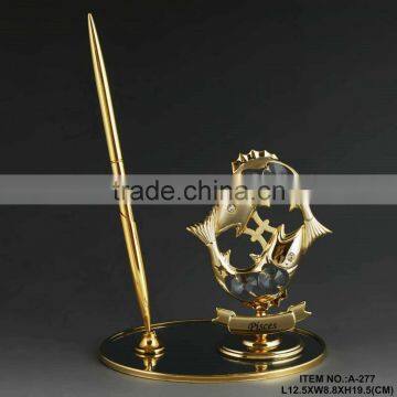 Hot Sale 24K gold plated Zodiac Pisces Pen holder made with swarovski elements