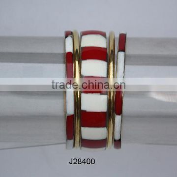 Brown and white rectangular Resin Mosaic bracelet