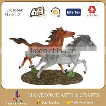 12.5 Inch Resin Home Decoration Lifelike Running Horse Animal Statue photo-4