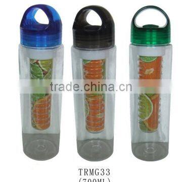 700ml BPA free tritan fruit infuser water bottle/lemon cap plastic sport bottle