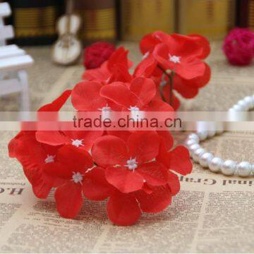 Silk Artificial Hydrangea Flower Heads Fake Flower for Celebration photo-2