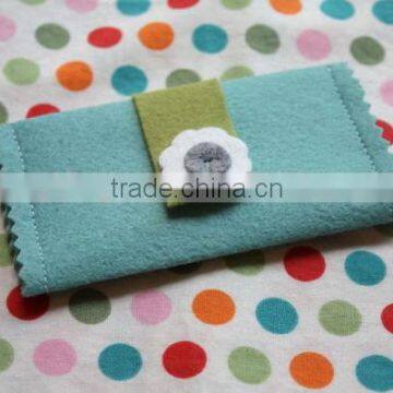 Best Selling Products Custom Polyester Phone Skin Cover Mobile Purse Wool Fabric Credit Card Wallet Manufacturer With Flower photo-2