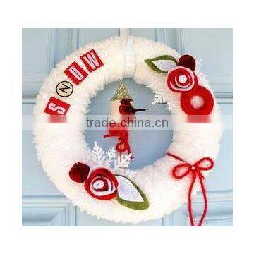 2017 china hot sale high quality handmade promotional new product handicraft christmas decoration felt wreath supplies wholesale