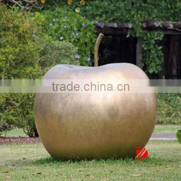 Bronze Apple Statue Art Garden Fruite Decor photo-3