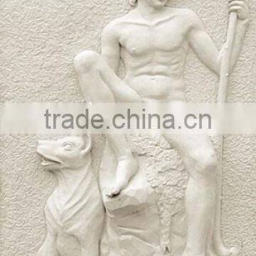 Carved marble wall art decoration