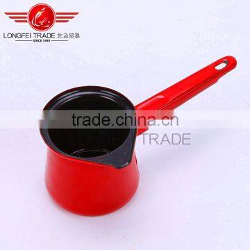 Hot Selling Red Enamel Ceramic Coffee Jug Coffee Pot With Long Handle photo-4