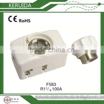 screw type ceramic fuse base/ porcelain fuse/fuse holder box/fuse unit