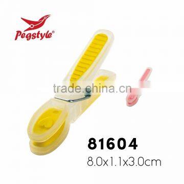 Stainless Steel Spring Craft Clothes Drying TPR Soft Grip Plastic Clip photo-2