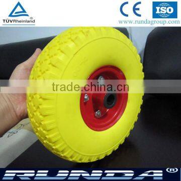 16 inch wheelbarrow solid PU wheel 3.00-4