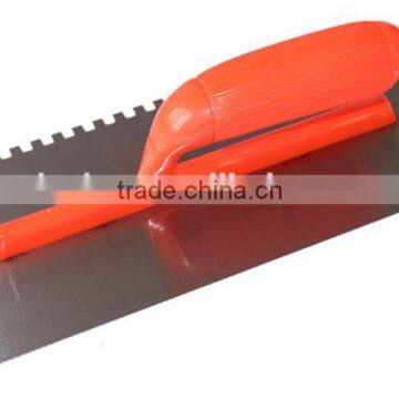Notched Plastering trowel / Putty knife with Plastic handle