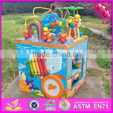 2016 new design children wooden classic toy bead maze W12D033