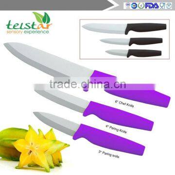 ABS Handle Optional Color Ceramic Knife Set, 3, 4, 5 "green Ceramic Knife Three-piece Suit photo-5