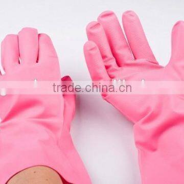 Pink Nitrile Washing Up Household Rubber Gloves photo-3