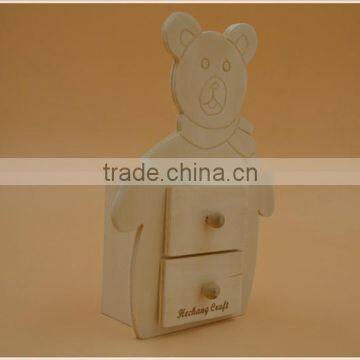 2015 Newest Style Bear Shape Wooden Storage Case|home Decor|office Desk photo-2