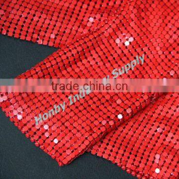 Aluminum 3mm Painted Red Mesh Fabric