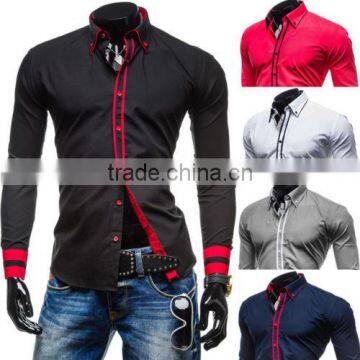 2015 Newest Customized 100% Cotton Business Slim Fit Men's Shirt
