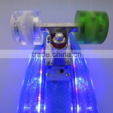 HSJ48 Transparent Original Skateboard LED Flashing Luminous Skateboard Longboard photo-5