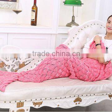 Wholesale Knitted Crochet Mermaid Tail Blanket Mermaid Tail Sleeping Bag photo-5