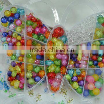 Mix Shaped Loose Beads Set Box Kids Fashion Jewelry Acessories Acrylic Loose Beads for Children Gift photo-3