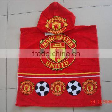 Velour Reactive Printing Poncho Towel for Kids