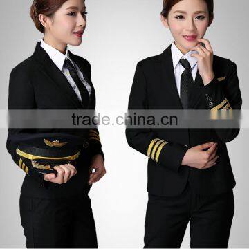 Chinos Airline Uniform OEM Service Uniforme Piloto Mujer for Woman Polit photo-5