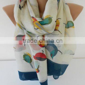 2015 New Fashion Print Bird Oversize Scarf Women photo-2