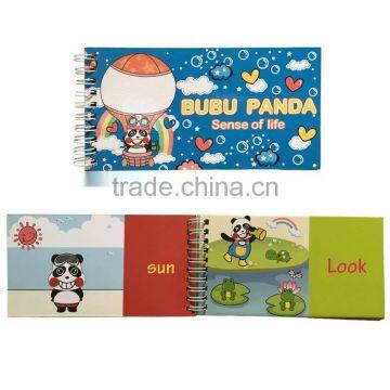 Children creative book Wire-o book board book ,children learning colors book printing 4/4C book with lamination