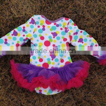 2015 New Baby Girls Kids Color Dots Bunny Easter Dress With Necklace and Headband Set photo-3