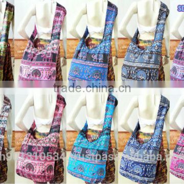 Thai Large Cotton Shoulder Hippie Boho Hobo Sling Crossbody Yaam