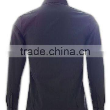 100% Cotton Design China Made Unique Design Dark Color Cafe Cotton Shirts photo-3