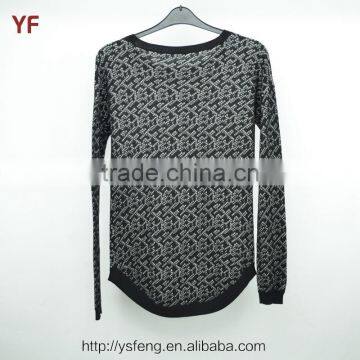 Fashion Korean Knitwear Print Middle Age Women Sweater photo-2