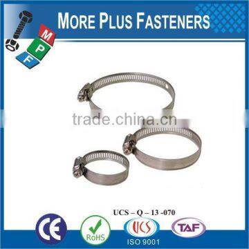 Made in Taiwan Stainless Steel small hose clamps types of hose clamps Amercian type