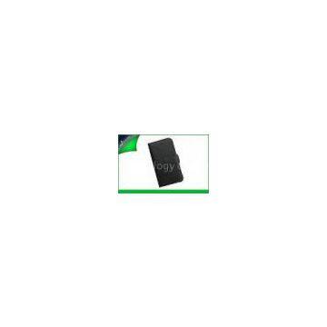 Black Wallet Style Leather Mobile Phone Cases , Sony Xperia Neo L MT25i Case