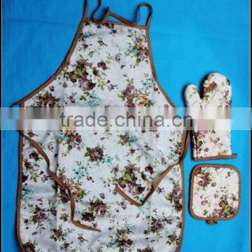 Kitchen Apron Oven Mitt Set Apron Set Christmas Towel&kitchen Set&pot Holder 3pcs/set photo-6