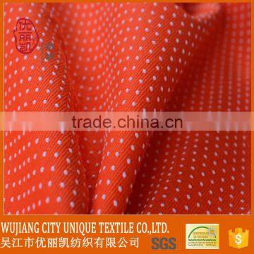 anti slip red knit fabric with pvc dots