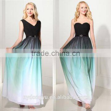 gradient evening dress bridal dress/ yg flower xx gradient maxi bridal dress/evening wedding dress