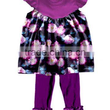 China Suppilers Summer Autumn Girls Clothing Sleeveless Ruffle Lace Printing Outfit photo-4
