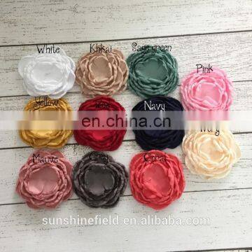 DIY Satin no bother grilled side flower handmade beautiful flower