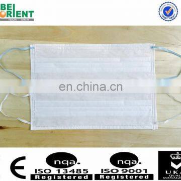 Breathable 3 ply white TET face mask with PU band